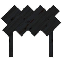 Berkfield Home Bed Headboard Black 92x3x81 cm Solid Wood Pine - Size: 92 x 3 x 81 cm - thumbnail 4