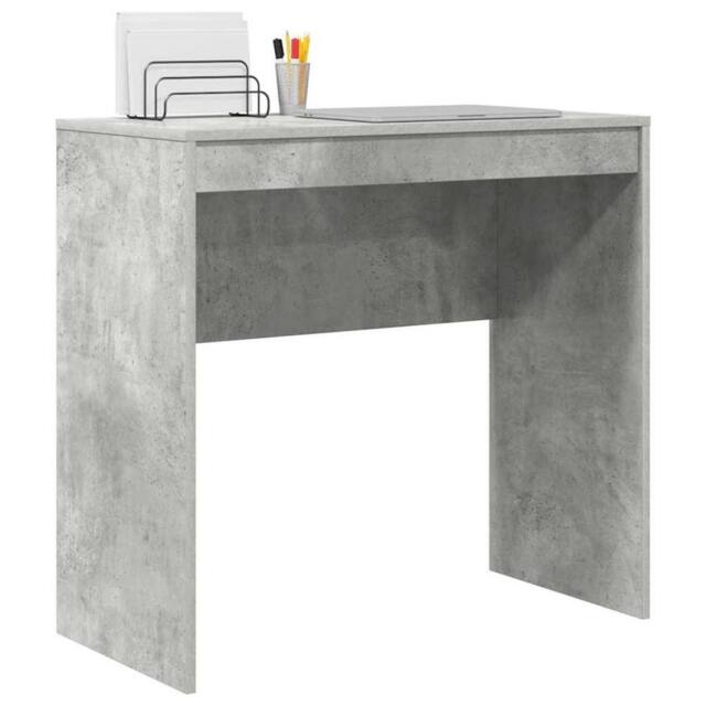 Berkfield Home Modern Writing Desk Concrete grey Particle board, Concrete grey finish - image 1
