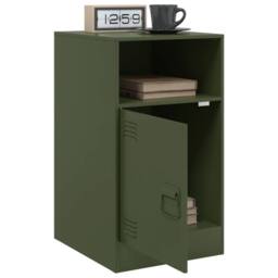 Berkfield Home Bedside Cabinets 2 pcs Olive Green 34.5x39x62 cm Steel - thumbnail 4