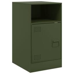 Berkfield Home Bedside Cabinets 2 pcs Olive Green 34.5x39x62 cm Steel - thumbnail 7