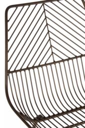 Orsina Comfortable Small Metal Wire Chair, Metal Chair for Kitchen, Outdoor Tapered Metal Chair for Patio in Brown - thumbnail 5
