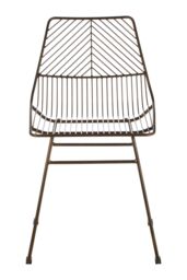 Orsina Comfortable Small Metal Wire Chair, Metal Chair for Kitchen, Outdoor Tapered Metal Chair for Patio in Brown - thumbnail 7