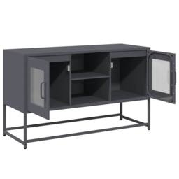 Berkfield Home TV Cabinet Anthracite 100.5x39x60.5 cm Steel in Dark Grey - thumbnail 6
