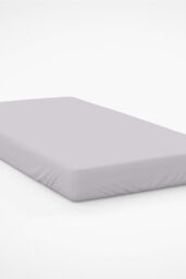 Belledorm Easy Care 200 Thread Count Cotton Polyester Percale 28cm Fitted Sheet in Light Grey - Size: Single - thumbnail 1