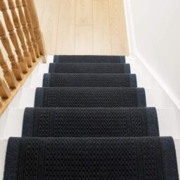 runrug Stair Runner Carpet - Durable, Non-Slip, 7mm - 'Aztec' in Blue - Size: 80 cm x 720 cm - thumbnail 6