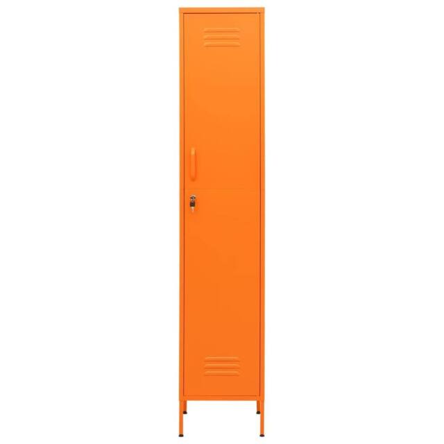 Berkfield Home Locker Cabinet Orange 35x46x180 cm Steel - Size: 35 x 46 x 180 cm - image 1
