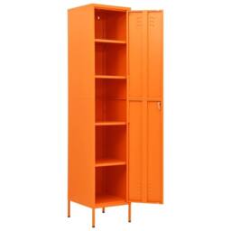 Berkfield Home Locker Cabinet Orange 35x46x180 cm Steel - Size: 35 x 46 x 180 cm - thumbnail 6