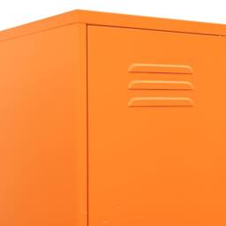 Berkfield Home Locker Cabinet Orange 35x46x180 cm Steel - Size: 35 x 46 x 180 cm - thumbnail 7