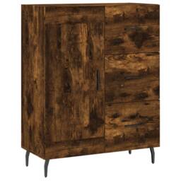 Berkfield Home Highboard Smoked Oak 69.5x34x180 cm Engineered Wood in Brown - thumbnail 7