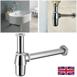 VOGREX Chrome Basin Sink Bottle Waste Trap for Bathroom in Silver - thumbnail 5
