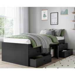 Kidsaw Captain's Single 3ft Cabin Bed BLACK - thumbnail 2