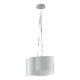 Netlighting JOYCE 2 Light Pendant Ceiling Light White 45x22x25cm - Size: 45 x 22 x 25 cm - thumbnail 1