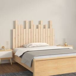 Berkfield Home Wall Headboard 108x3x80 cm Solid Wood Pine in Light Tan - Size: 108 x 3 x 80 cm - thumbnail 2