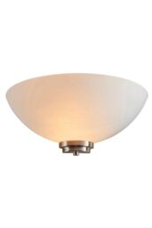 Netlighting Welles 1 Light Indoor Wall Uplighter White Satin Chrome E27 in Grey - thumbnail 1