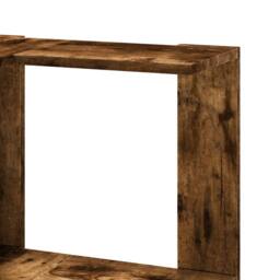 Berkfield Home Corner Bookcase 5-Tier Smoked Oak 50x50x179 cm Engineered Wood in Brown - Size: 50 x 50 x 179 cm - thumbnail 7