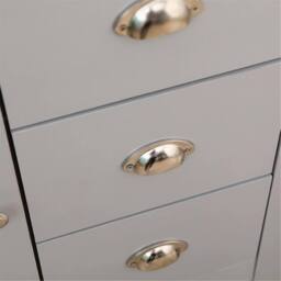 FORGEVIO Sideboard Buffet 3 Drawer Floor Cabinet Cupboard grey & oak - thumbnail 4