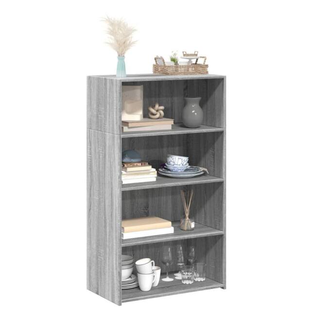 Berkfield Home Highboard Grey Sonoma 70x41x124 cm Engineered Wood - Size: 70 x 41 x 124 cm - image 1