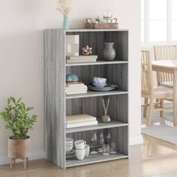 Berkfield Home Highboard Grey Sonoma 70x41x124 cm Engineered Wood - Size: 70 x 41 x 124 cm - thumbnail 2