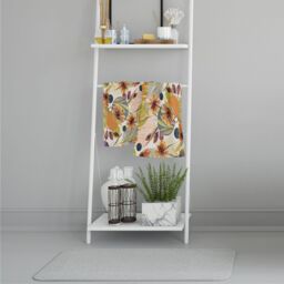 Benjamin Tate Design Autumn Flowers Soft Bath Towel in Orange - thumbnail 2