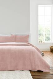 Bianca 'Attica Velvet' Embroidered Bedspread in Pink - thumbnail 1