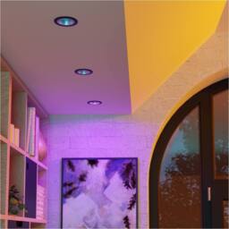 Loops 4 PACK Sleek Black & Silver Ceiling Spotlight for Indoor Space - thumbnail 7