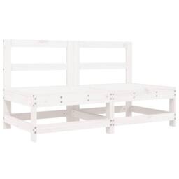 Berkfield Home Garden Middle Sofas 2 pcs White Solid Wood Pine