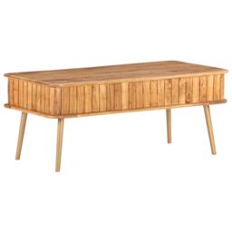 Berkfield Home Coffee Table 100x50x40 cm Solid Acacia Wood in Brown - Size: 100 x 50 x 40 cm - thumbnail 5