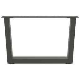 Berkfield Home Modern Dining Table Legs V-Shape 2 pcs Anthracite 50x(30-31.3) cm in Dark Grey - thumbnail 5
