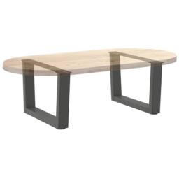 Berkfield Home Modern Dining Table Legs V-Shape 2 pcs Anthracite 50x(30-31.3) cm in Dark Grey - thumbnail 8