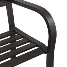 Berkfield Home Garden Bench 125 cm Steel Black - thumbnail 6