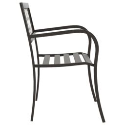 Berkfield Home Garden Bench 125 cm Steel Black - thumbnail 4