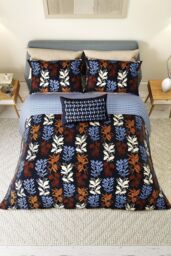 Helena Springfield 'Frey' Cotton Duvet Cover Set in Blue - Size: Single - thumbnail 3