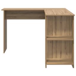 Berkfield Home Corner Desk with Storage Artisan Oak 140x113, 5x75cm in Brown - Size: 5x75 cm - thumbnail 4