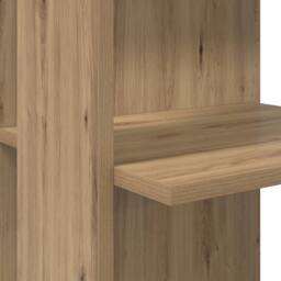 Berkfield Home Corner Desk with Storage Artisan Oak 140x113, 5x75cm in Brown - Size: 5x75 cm - thumbnail 7