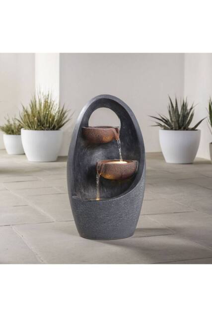 Garden Sanctuary Electric Egg Shape Outdoor Water Feature Fountain in Natural