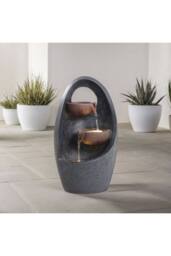 Garden Sanctuary Electric Egg Shape Outdoor Water Feature Fountain in Natural - thumbnail 1