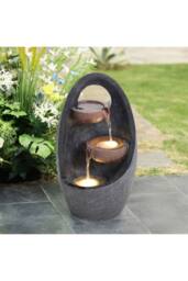 Garden Sanctuary Electric Egg Shape Outdoor Water Feature Fountain in Natural - thumbnail 2