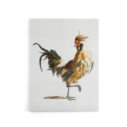 "Artery8 A Rooster Watercolour Painting Johan Teyler Canvas Wall Art in White - Size: W18"" x H24""" - thumbnail 1