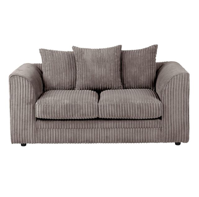 LUXURY LIFE Dylan Jumbo Cord Fabric 2 Seater Sofa in Grey - image 1