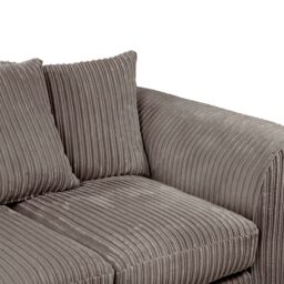 LUXURY LIFE Dylan Jumbo Cord Fabric 2 Seater Sofa in Grey - thumbnail 2