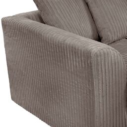 LUXURY LIFE Dylan Jumbo Cord Fabric 2 Seater Sofa in Grey - thumbnail 3