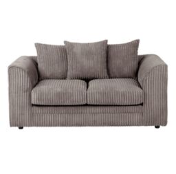 LUXURY LIFE Dylan Jumbo Cord Fabric 2 Seater Sofa in Grey - thumbnail 1