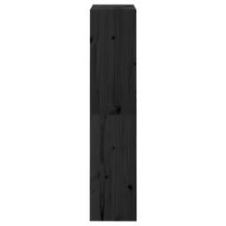 Berkfield Home Book Cabinet/Room Divider Black 60x30x135.5 cm Solid Wood Pine - thumbnail 6