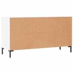 Berkfield Home Shoe Bench White 102x35x55 cm Engineered Wood - Size: 102 x 35 x 55 cm - thumbnail 8