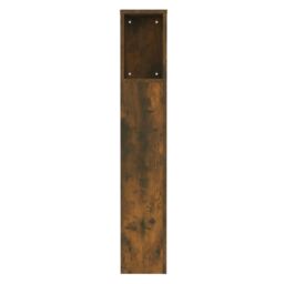 Berkfield Home Headboard Cabinet Smoked Oak 100x18.5x104.5 cm in Brown - thumbnail 5