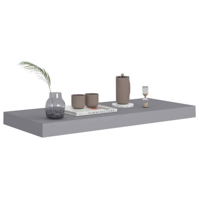 Berkfield Home Durable Floating Wall Shelf Grey 60x23.5x3.8 cm MDF - image 1