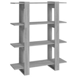 Berkfield Home Book Cabinet/Room Divider Grey Sonoma 100x30x123.5 cm - thumbnail 1