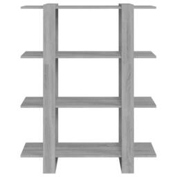 Berkfield Home Book Cabinet/Room Divider Grey Sonoma 100x30x123.5 cm - thumbnail 3
