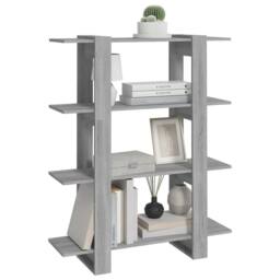 Berkfield Home Book Cabinet/Room Divider Grey Sonoma 100x30x123.5 cm - thumbnail 5