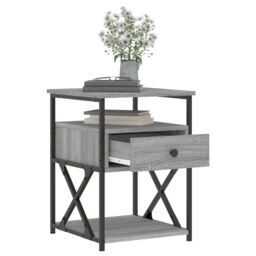 Berkfield Home Bedside Cabinets 2 pcs Grey Sonoma 40x42x55 cm Engineered Wood - Size: 40 x 42 x 55 cm - thumbnail 4